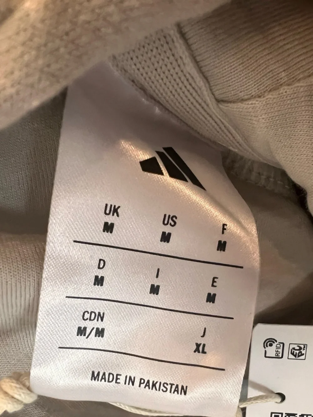 Adidas Feel Cozy HD Hoodie Mens Medium Wonder Alumina White - Picture 6 of 7